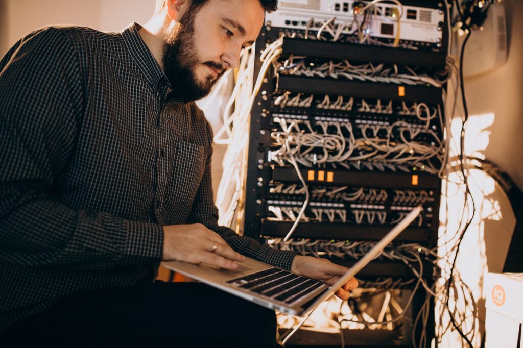 IT technician at work
